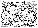 Graffiti Coloring Pages Street Sheets Graffitis Colouring Characters Printable Teenagers Kids Adult sketch template