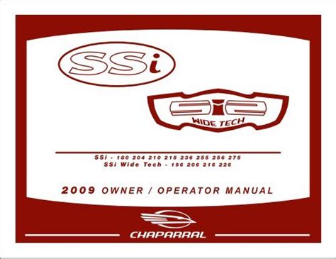 owner operator manual chaparral boats owners club