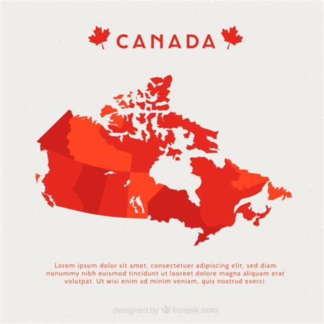 カナダ地図 無料のベクター