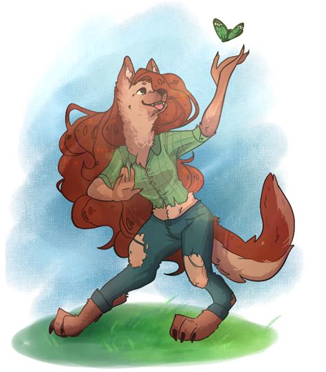 wendy  robodeer gravity falls au wolf character female artwork