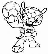 Voetbal Fuleco Kleurplaten Mascotte Kleuren Tekening Flevoland Tekeningen Afkomstig sketch template