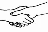 Shaking Hands Coloring Hand Drawing Pages Clipart Color Clip sketch template