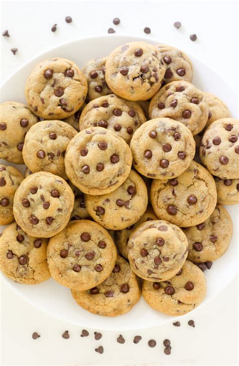 bite sized brown butter chocolate chip cookies mini cookie recipe