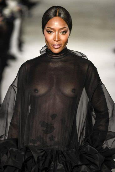 naomi campbell see through at paris fashion week scandal