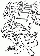 Jacob Ladder Bible Coloring Pages Heaven Stairway Esau Clipart Jacobs School Sunday Story Meets Books Kids Activities Sheets Color Dream sketch template