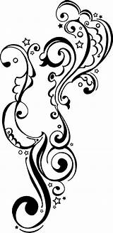 Flourish Fancy Clipart Clip Cliparts Library Illustration Designs sketch template