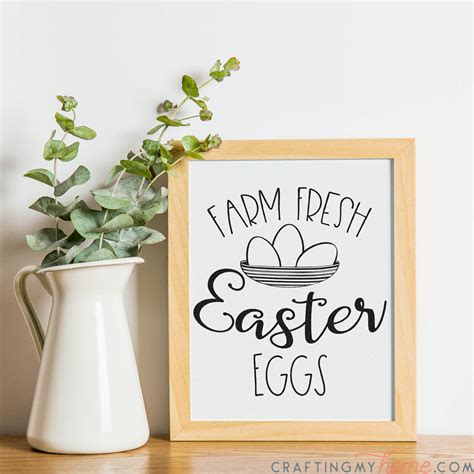 simple beautiful printable easter sign crafting  home