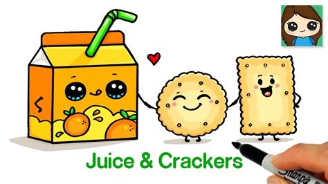 draw  cute food cute snacks juice boxes toddler learning