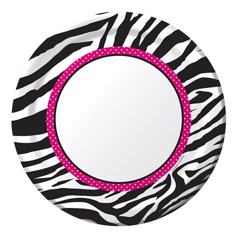 amazoncom creative converting pink zebra boutique  dinner plates