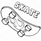 Skateboard Cartoon Fumetto Pattino sketch template
