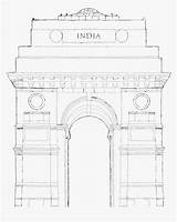 Gate India Drawing Line Pngitem sketch template
