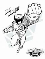 Dino Power Ranger Coloring Pages Charge Printable Force Everfreecoloring Powerranger sketch template