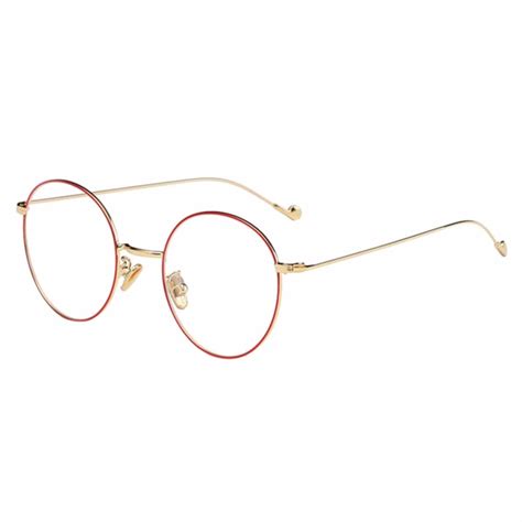 metal thin round frame nearsighted glasses myopia eyeglasses short