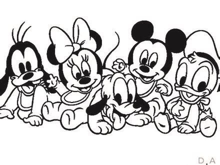 baby mickey mouse coloring pages mickey  mini babies  nursery