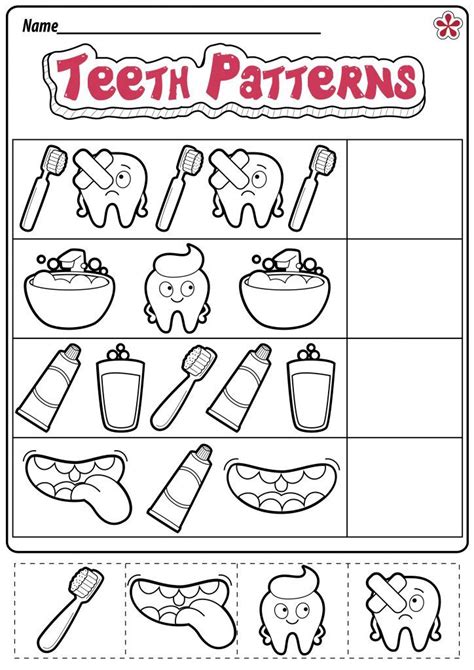preschool dental health  printables printable templates