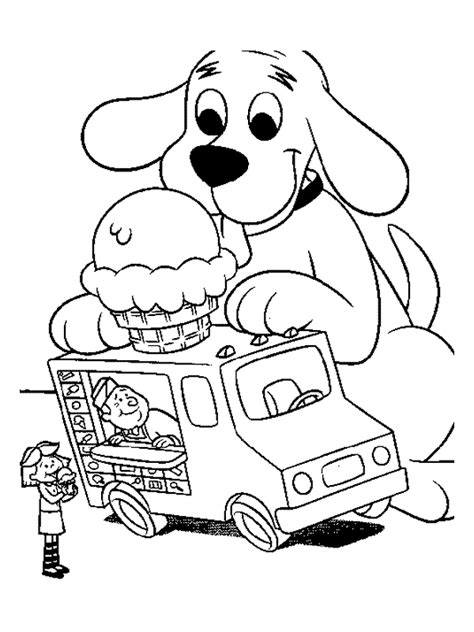 clifford coloring pages    print
