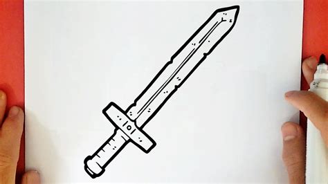 como dibujar una espada youtube