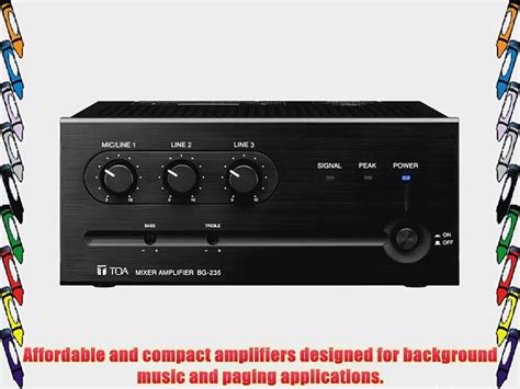 toa bg  mixer amplifier   input  micline switchable  zone system capability video