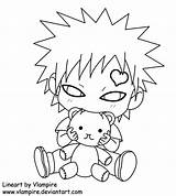 Chibi Gaara Coloring Pages Nerdy Lineart Eater Soul Deviantart Original Anime Kitty sketch template