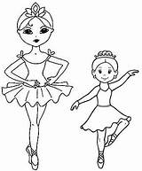 Coloring Dance Ballet Princess Pages sketch template