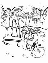 Shepherds Angels Pages Coloring Bethlehem Getcolorings Getdrawings Color sketch template