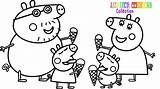 Pig Peppa Coloring Pages Drawing Family Kids Cartoon Friends Ice Cream Getdrawings Colouring Drawings Draw Toddlers Book Learning Choose Board sketch template