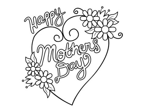 mothers day coloring pages  kids  adults