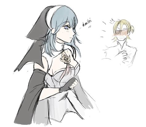 [fanart] Sexy Nun Halloween Costume On Byleth From Fe 3h