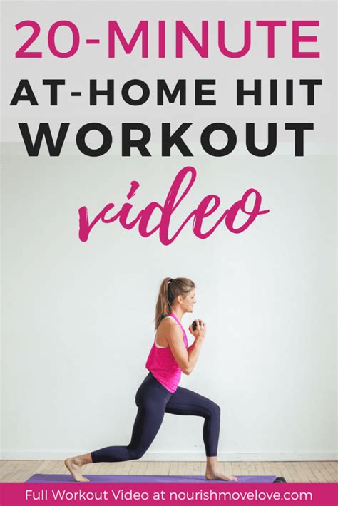 minute  home hiit workout video  women nourish move love