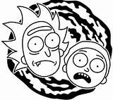 Morty Rick Coloring Pages Drawing Tattoo Printable Heads Color Stickers Colorings Book Silhouette Drawings Cricut Getdrawings Getcolorings Xcolorings Lucy sketch template