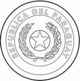 Escudo Paraguay Bandera Escudos Paraguaya Recortar Pegar sketch template