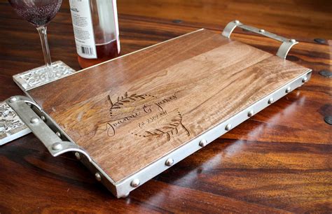 personalized serving tray custom serving tray wedding gifts wood serving tray housewarming