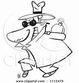 Clipart Sneaky Bomb Spy Behind Carrying His Back Outlined Illustration Royalty Toonaday Vector Leishman Ron 2021 Small Illustrations Clipground Clipartof sketch template