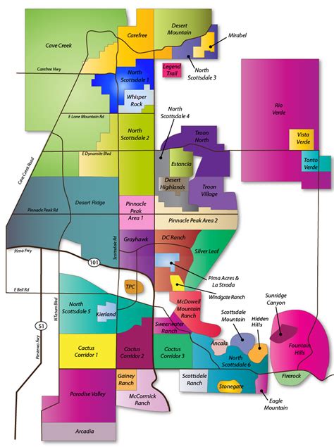 Scottsdale Area Zip Code Map United States Map