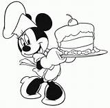 Coloring Pages Disney Birthday Library Clipart Minnie Mouse sketch template