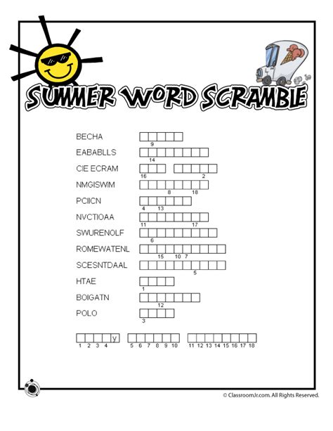 summer word scramble woo jr kids activities childrens publishing
