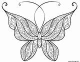Adulte Papillon Jolis Imprimé sketch template