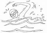 Coloring Swim Pages Printable sketch template