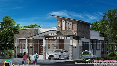 contemporary modern single floor house kerala home design  floor plans