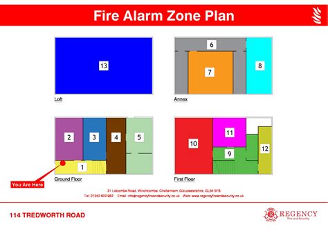 fire alarm zone plan    business  safer place regency fire security