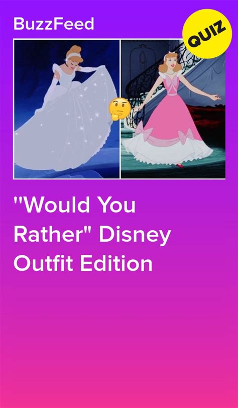 Would You Rather Disney Outfit Edition Disney Quiz Disney Quizzes