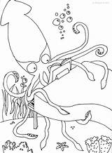 Squid Coloring Pages Giant Print Kids Color Colossal Getdrawings sketch template