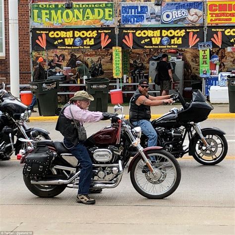 annual sturgis biker rally brings out trump supporters daily mail online