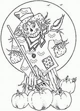 Scarecrow Printable Espantalho Scarecrows Grade Riscos Espantalhos sketch template