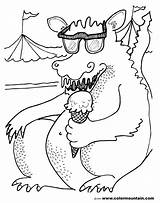 Dragon Ice Coloring Pages Cream Eating Fresh Getdrawings Getcolorings Color sketch template