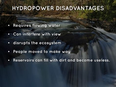 hydropower disadvantages  james davenport