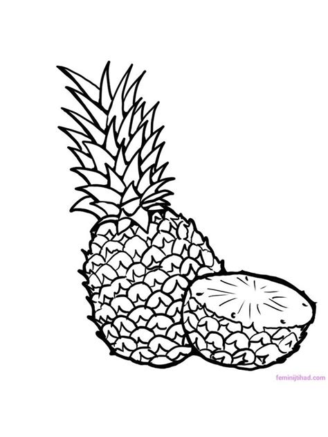tropical fruit coloring page
