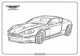 Aston Dbs Cars sketch template
