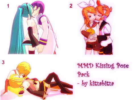mmd kissing poses pack dl by kitzabitza on deviantart