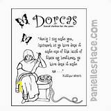 Dorcas Coloring Helps Others Activity Craft Lesson Sunday School Divyajanani Sheet sketch template